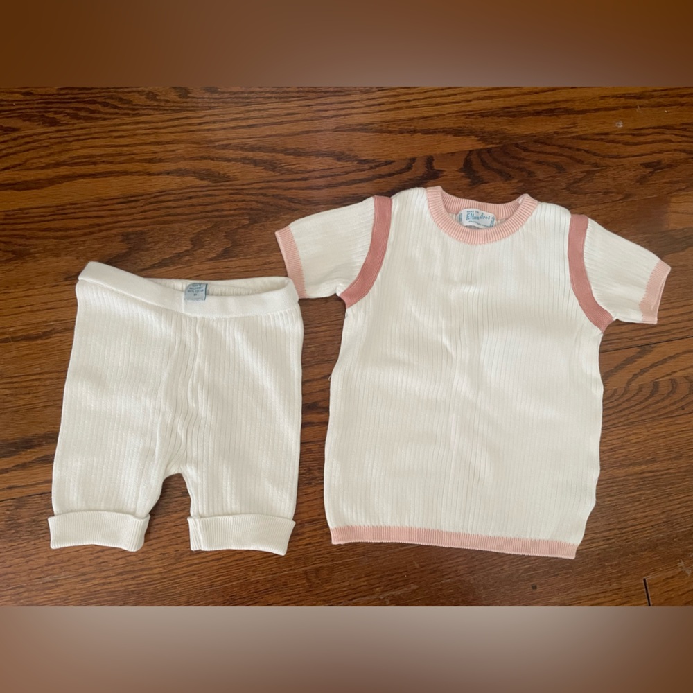 White and Pink Knit Feltman Brothers Set